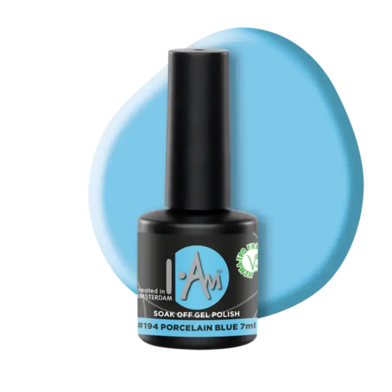 I.Am Soak Off Gel Polish 7ml 194 Porcelain Blue Markenware
