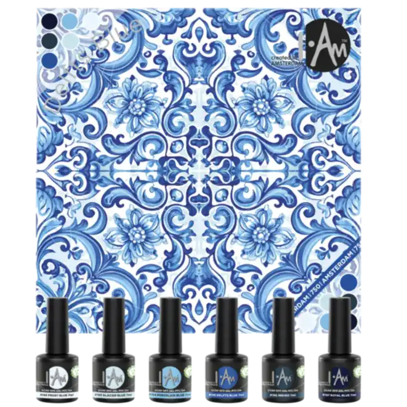 I.Am Soak Off Gel Polish Collection 6pcs Delfs Blue Neu