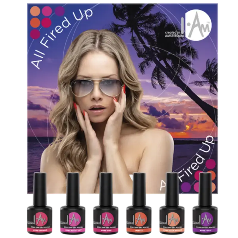 Preisknaller I.Am Soak Off Gel Polish Collection 6pcs All Fired Up