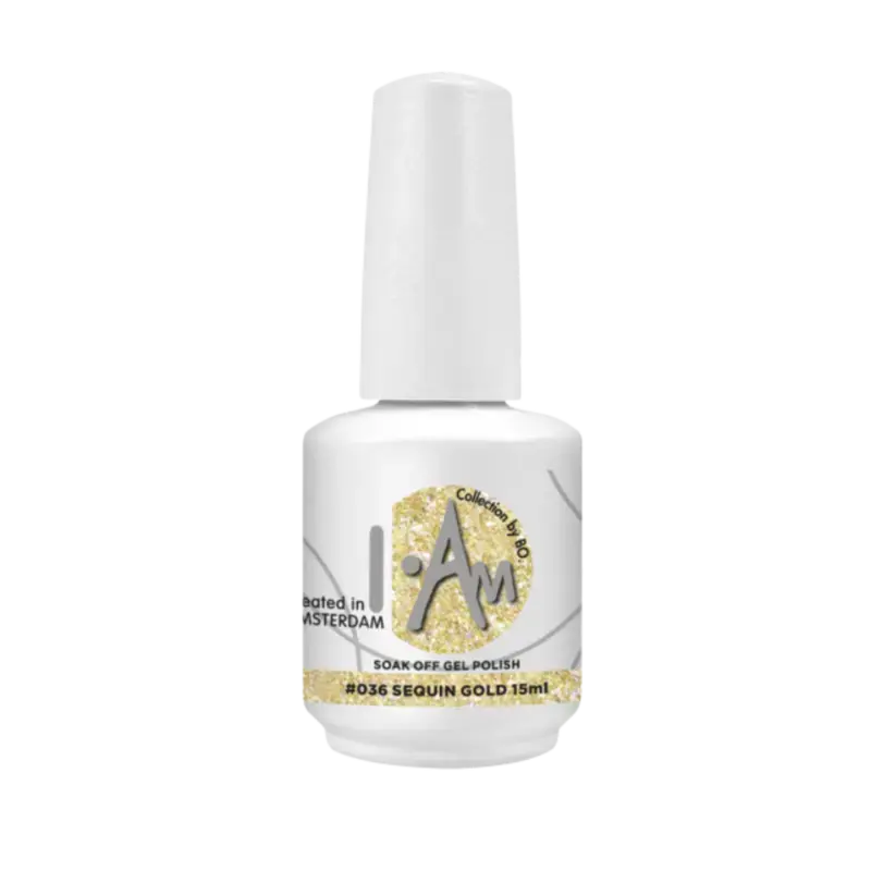 Nur Für Kurze Zeit I.Am By BO. Soak Off Gel Polish 15ml 036 Sequin Gold