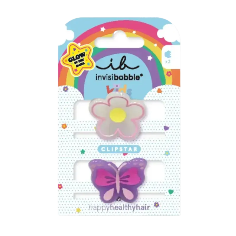 Invisibobble Clipstar Glow Kids Happy Flower Rabatt