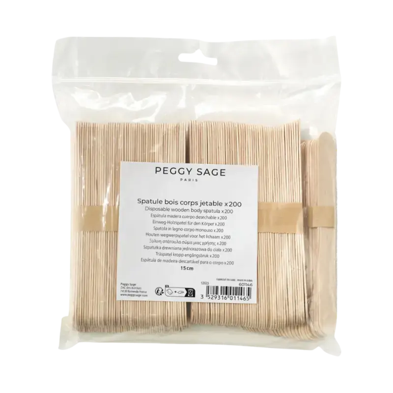 Peggy Sage Disposable Wooden Body Spatula 200pcs Neue Kollektion