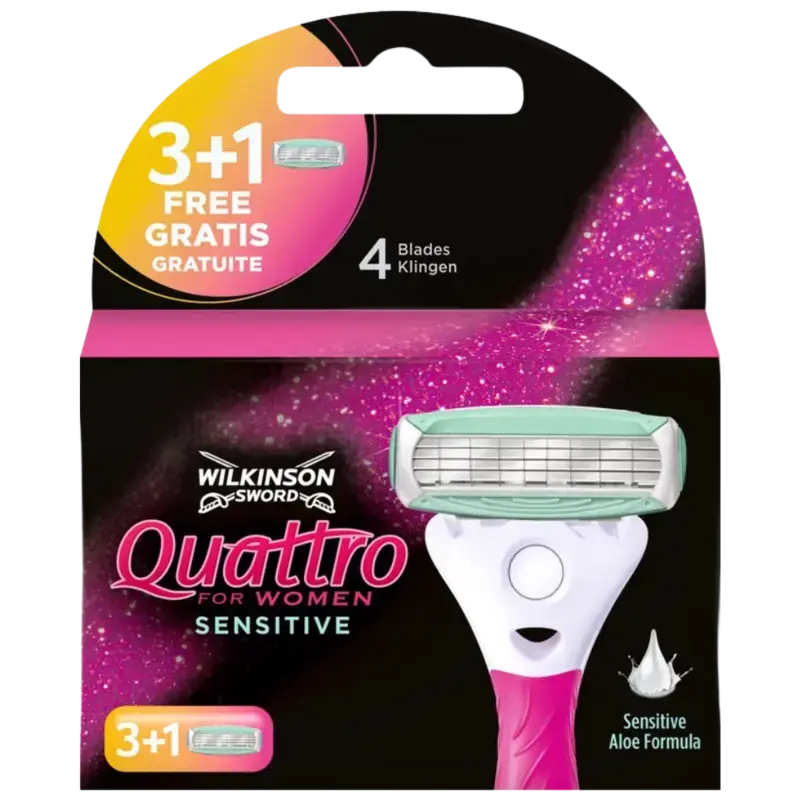Wilkinson Quattro For Women Sensitive Blades 3+1 stück Sofort Bestellen