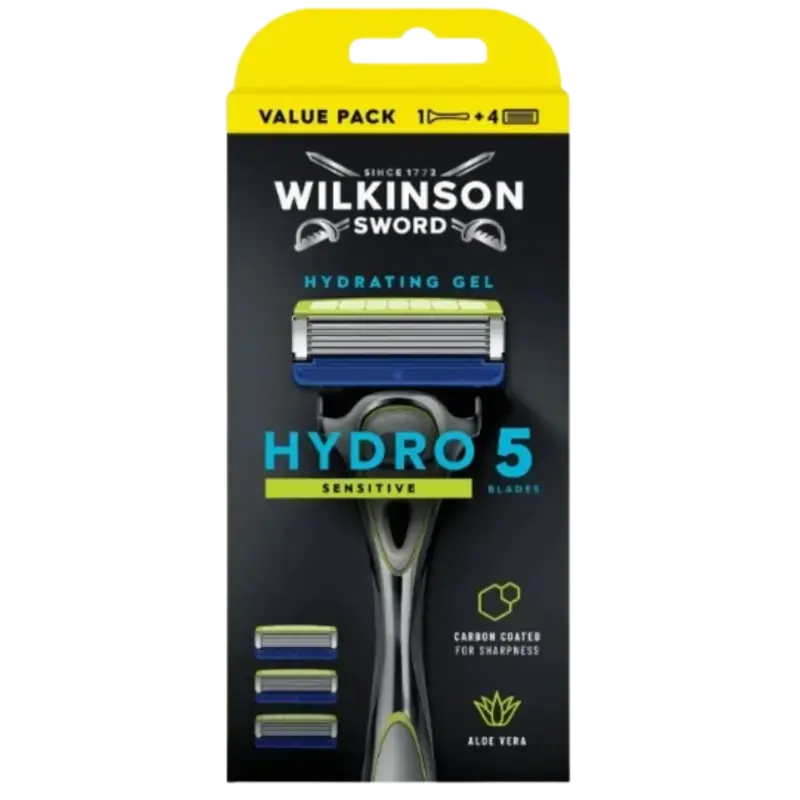 Wilkinson Hydro 5 Sensitive Razor + 4 blades Nur Für Kurze Zeit