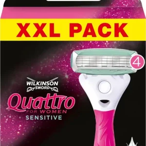 Letzte Chance Wilkinson Quattro For Women Sensitive Blades 6 stück