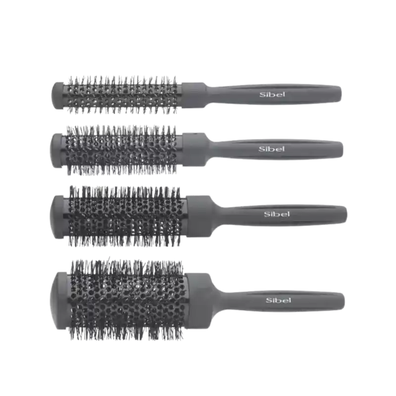Sibel Round Kit 4 thermische borstels zwart 1st Angebot