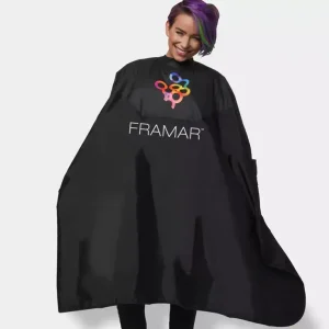 Framar Color Cover Hairdressing Gown Black Markenprodukt