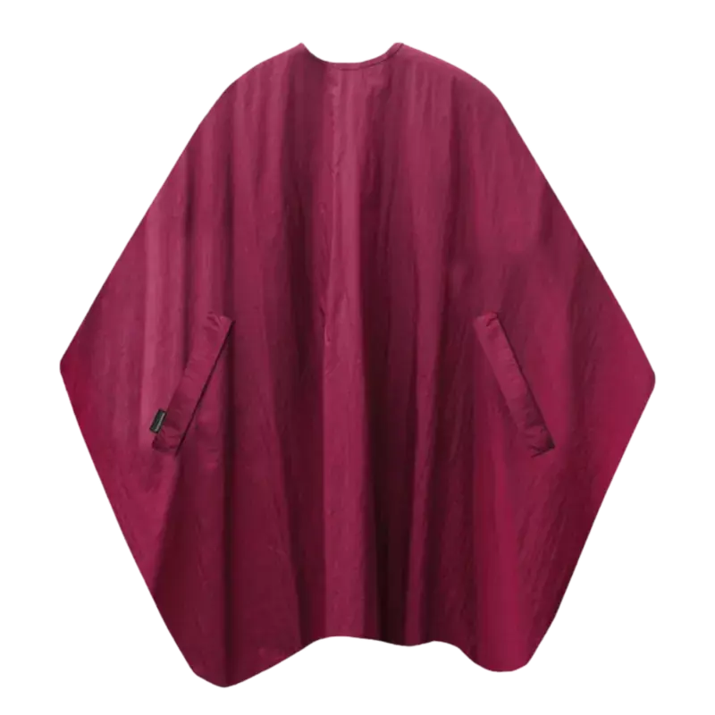Trend Design Classic Haarschneideumhang - Druckknöpfe Burgund Letzte Chance