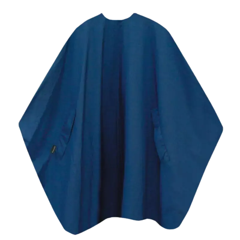 Garantierte Lieferung Trend Design Classic Haarschneideumhang - Druckknöpfe Marineblau