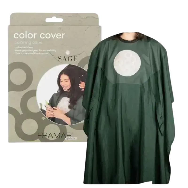 Neu Im Sortiment Framar Color Cover Hairdressing Gown Neutrals Sage