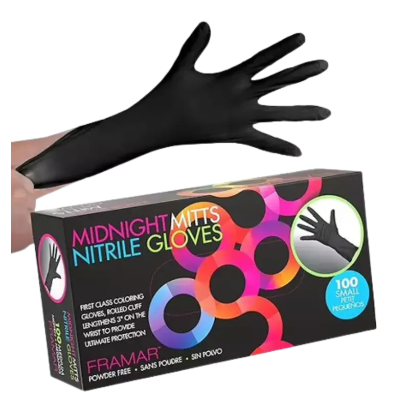 Framar Midnight Mitts Nitrilhandshuhe 100 Stück M Mega-Angebot