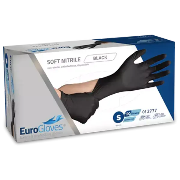 Jetzt Kaufen Eurogloves Soft-Nitril-Handschuhe - Schwarz - 100 Stk Small
