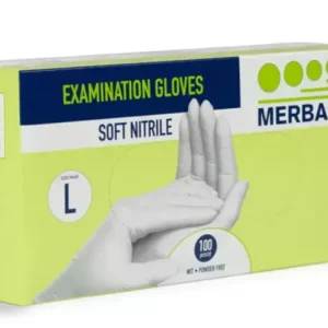 Merbach Weiche Nitrilhandschuhe - Weiß - 100St Large Letzte Chance