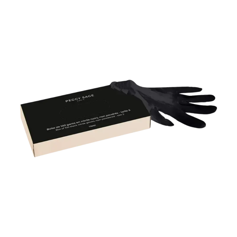 Markenware Peggy Sage Nitrile Gloves Black 100pcs Small