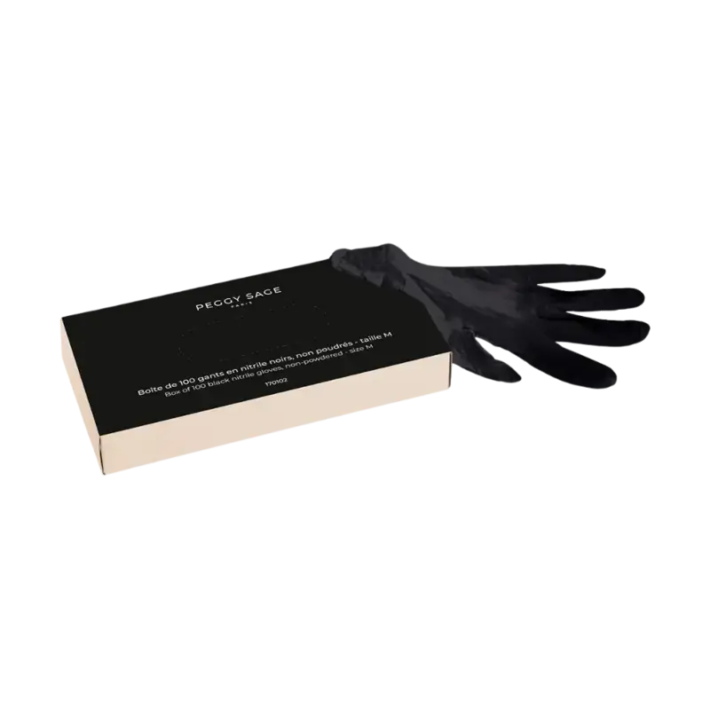 Peggy Sage Nitrile Gloves Black 100pcs Medium Finale Aktion
