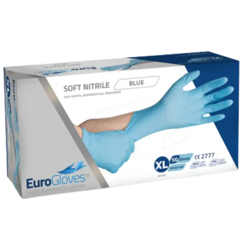 Rabatt Eurogloves Soft-Nitril-Handschuhe - Blau - 100 Stk Extra Large