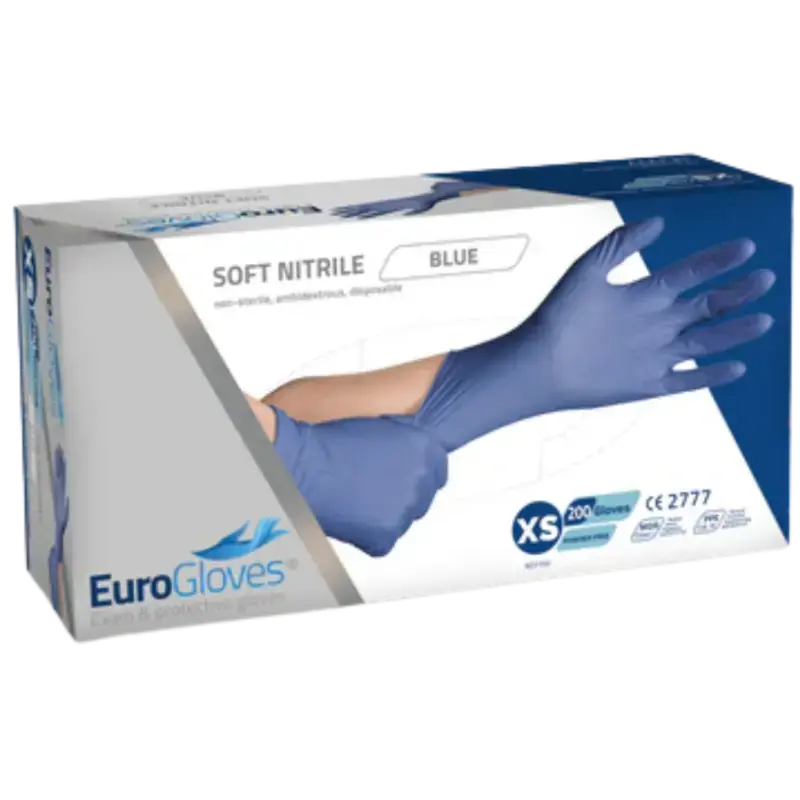 Eurogloves Soft-Nitril-Handschuhe - Blau - 200 Stk Extra Small Solange Der Vorrat Reicht