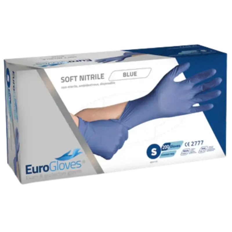 Eurogloves Soft-Nitril-Handschuhe - Blau - 200 Stk Small Top-Preis