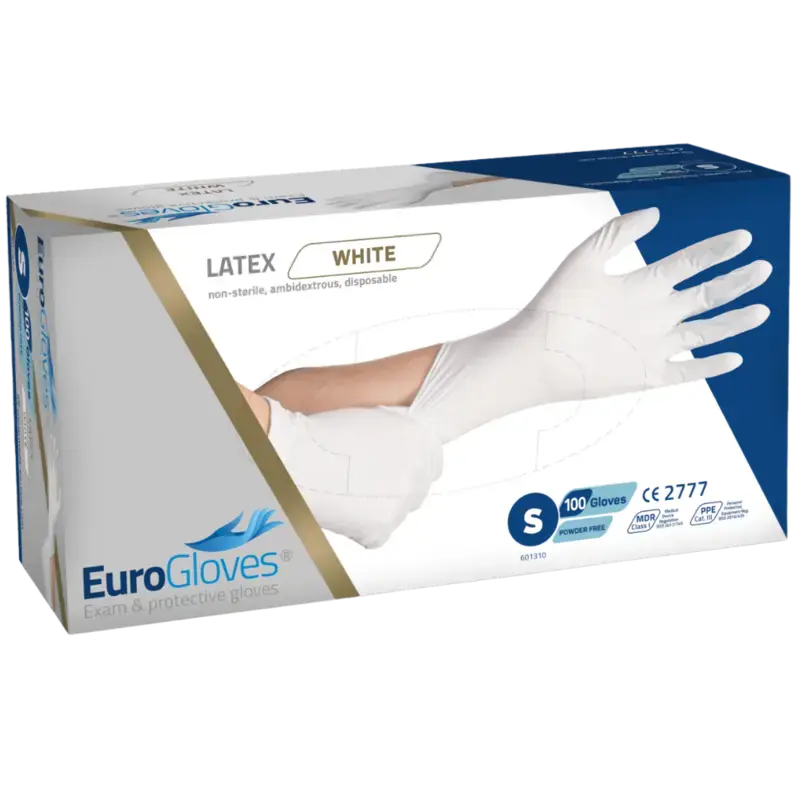 Eurogloves Latex Gloves - White - 100pcs Small Beliebt