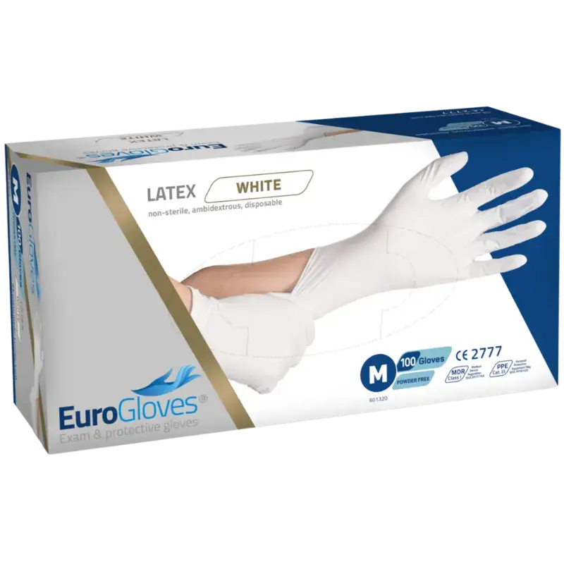 Mega-Angebot Eurogloves Latex Gloves - White - 100pcs Medium