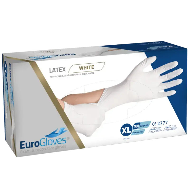 Direktkauf Eurogloves Latex Gloves - White - 100pcs Extra Large