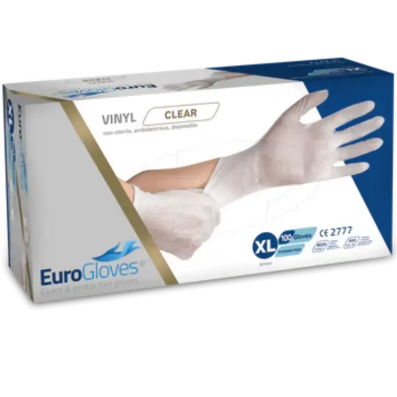 Eurogloves Vinyl Gloves - White - 100pcs Extra Large Online Kaufen