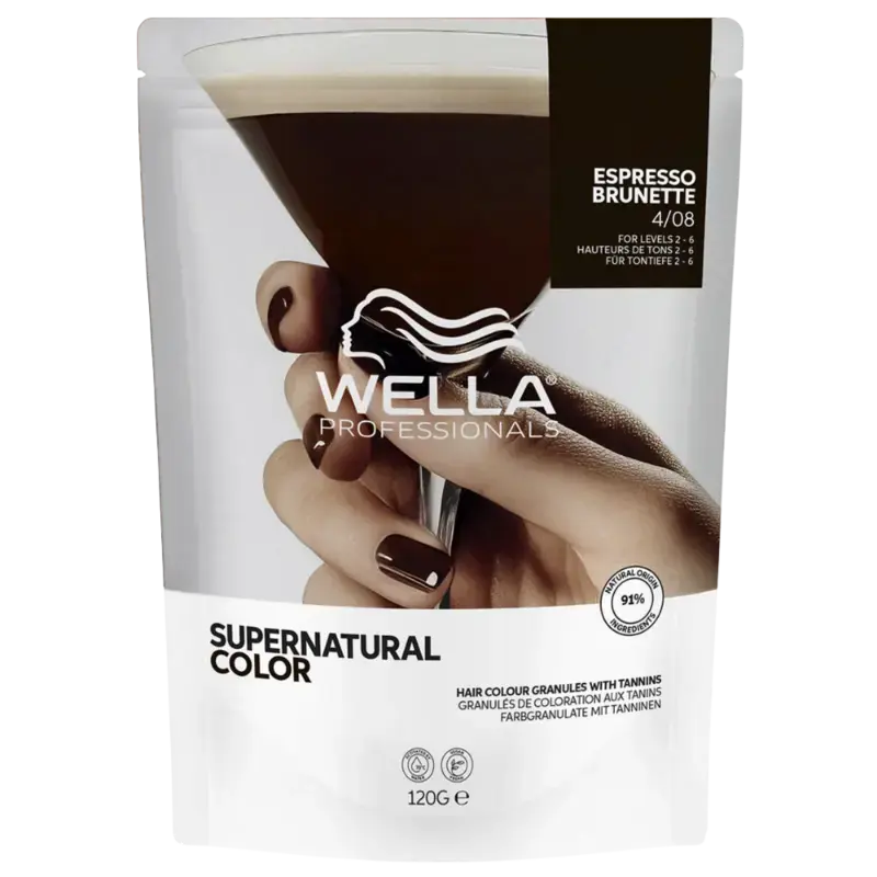 Begrenztes Angebot Wella Professionals Supernatural Color 120g 4/08 - Espresso Brunette