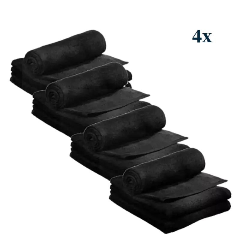 Comair Kabinett Handtuch 50x90cm - 12er-Set Schwarz Must-Have