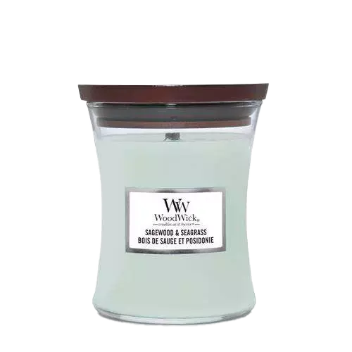 WoodWick Candle Sagewood & Seagrass Medium Ausverkauf