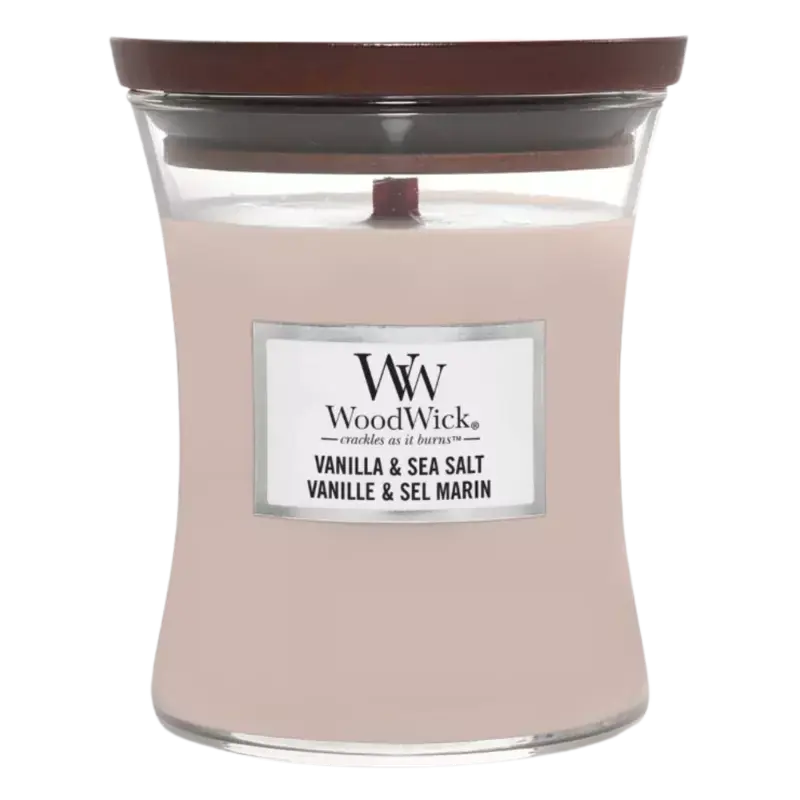WoodWick Candle Vanilla & Sea Salt Medium Top-Seller