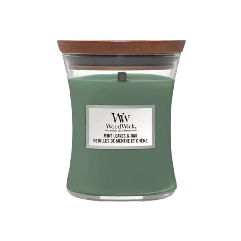 Versand Am Gleichen Tag WoodWick Candle Mint Leaves & Oak Medium