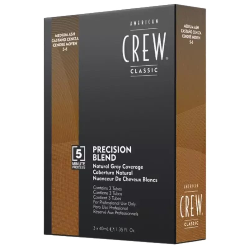 American Crew Precision Blend 3x40ml Medium Ash 5-6 Billig