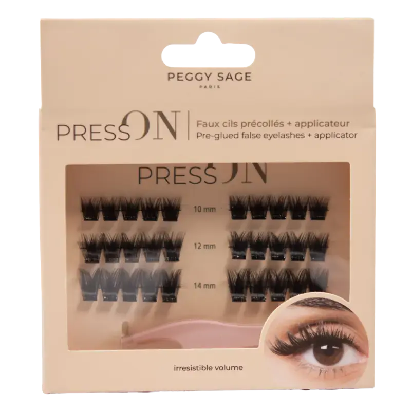 Peggy Sage DIY Lashes Press On Pre-glued Eyelashes + Applicator Irresistible Volume Garantierte Lieferung