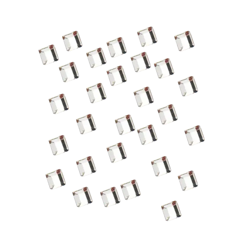 Meistverkauft Peggy Sage Square Silver Nail Rhinestones 2mm 28pcs