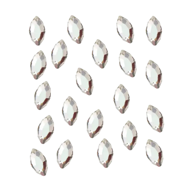 Peggy Sage Elongated Silver Oval Nail Rhinestones 4x2mm 20pcs Sofort Bestellen