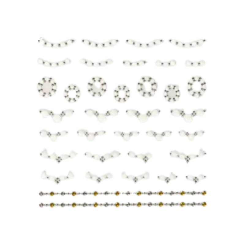 Direktkauf Peggy Sage Decorative Nail Stickers Jewel White Pearl