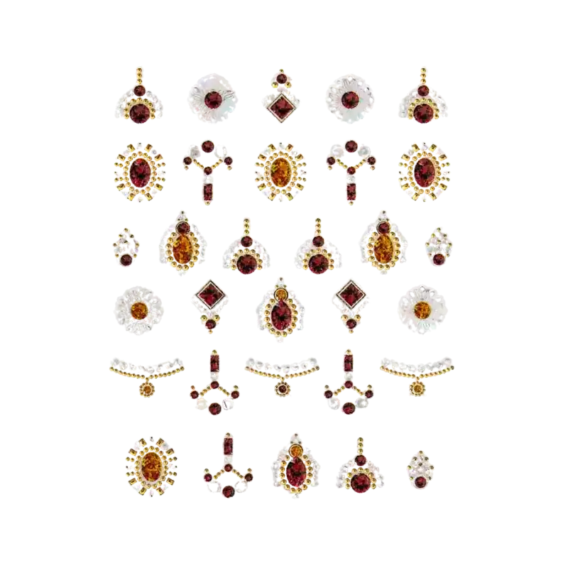 Peggy Sage Decorative Nail Stickers Luxury Autumn Ruby Echt