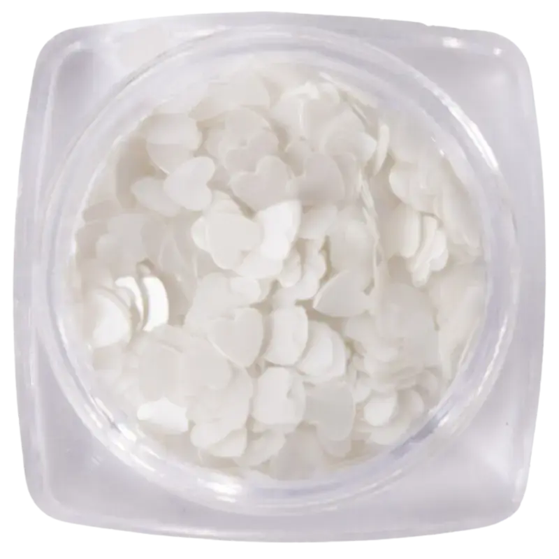 Peggy Sage Heartshaped Confetti Pure White Expressversand