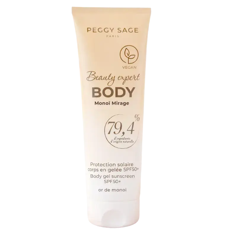 Zertifiziert Peggy Sage Beauty Expert Body Monoï Mirage Body Gel Sunscreen SPF50+ 75ml Or De Monoï