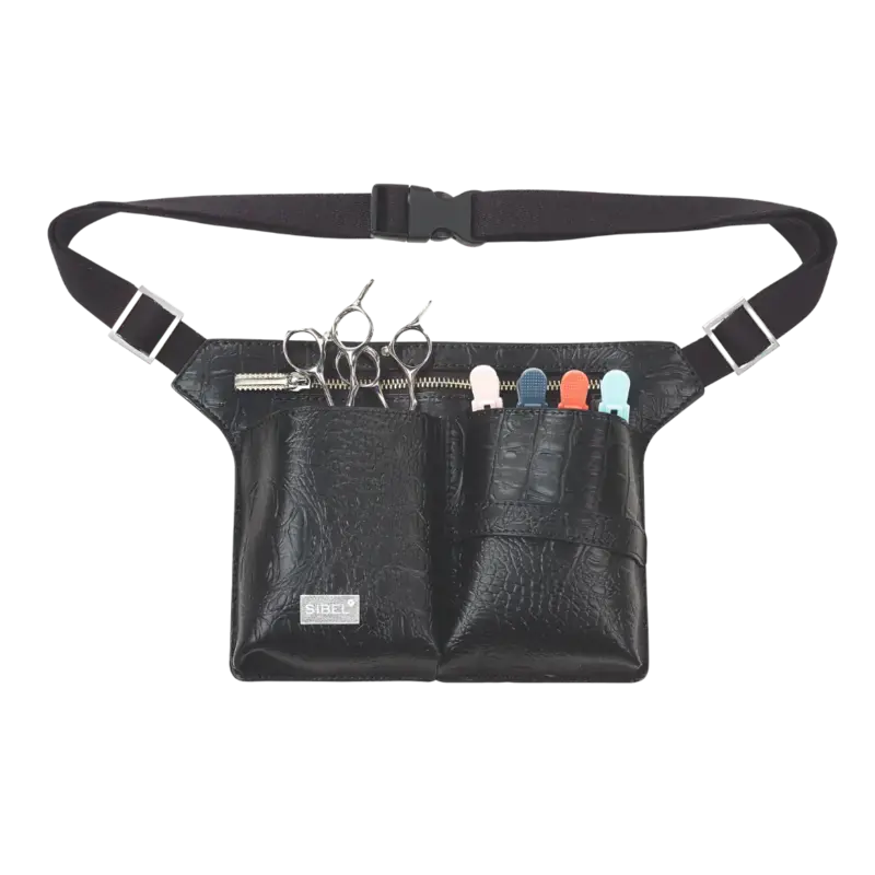 Sibel Scissors Belt 4 Matt Black Croco Finale Aktion