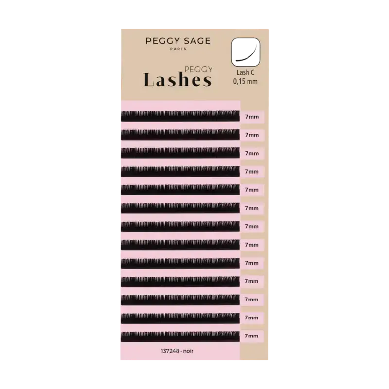 Peggy Sage Lash To Lash Eyelash Extensions - Lash C - 0,15mm 7mm Ausverkauf