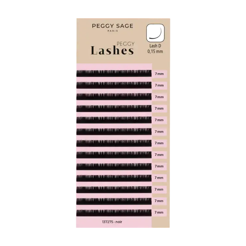 Peggy Sage Lash To Lash Eyelash Extensions - Lash D - 0,15mm 7mm Top-Seller
