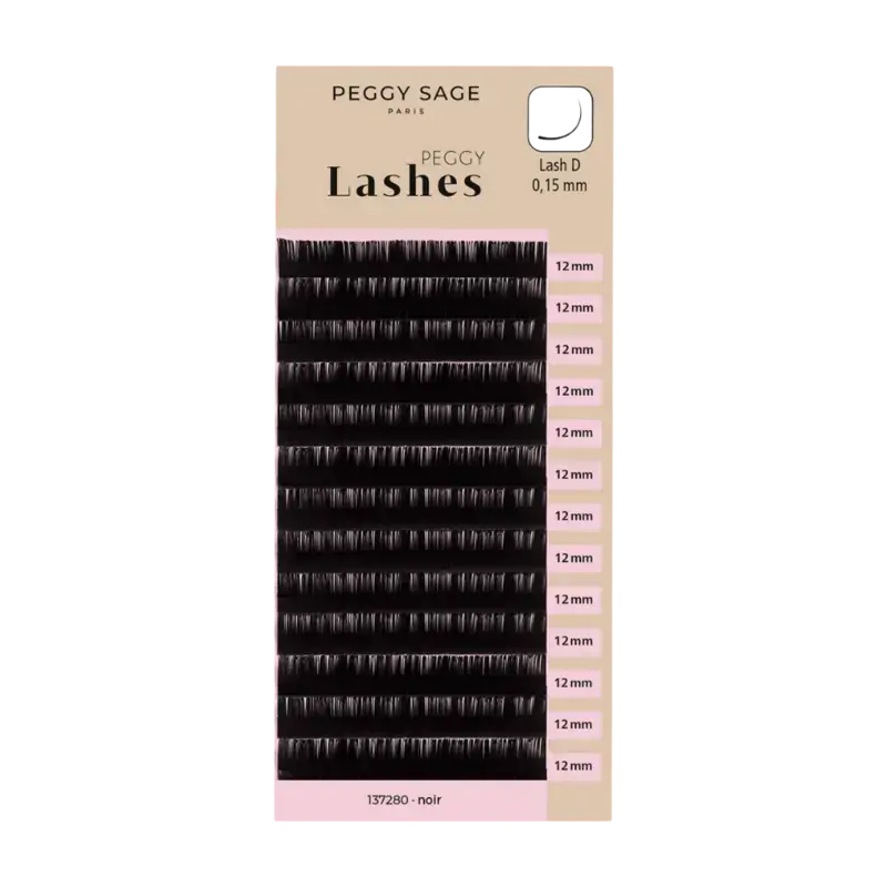 Peggy Sage Lash To Lash Eyelash Extensions - Lash D - 0,15mm 12mm Neue Kollektion