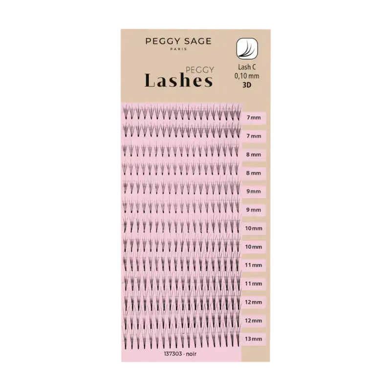 Preiswert Peggy Sage Russian Volume Eyelash Extensions - Lash C - 0,10mm 3D 7 - 13mm