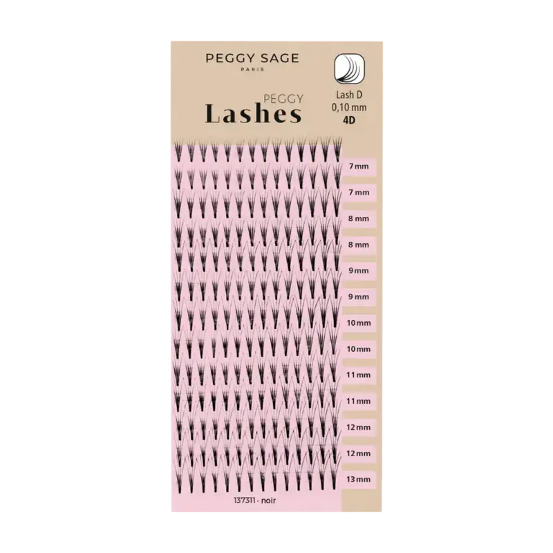 Peggy Sage Russian Volume Eyelash Extensions - Lash D - 0,10mm 4D 7 - 13mm Must-Have