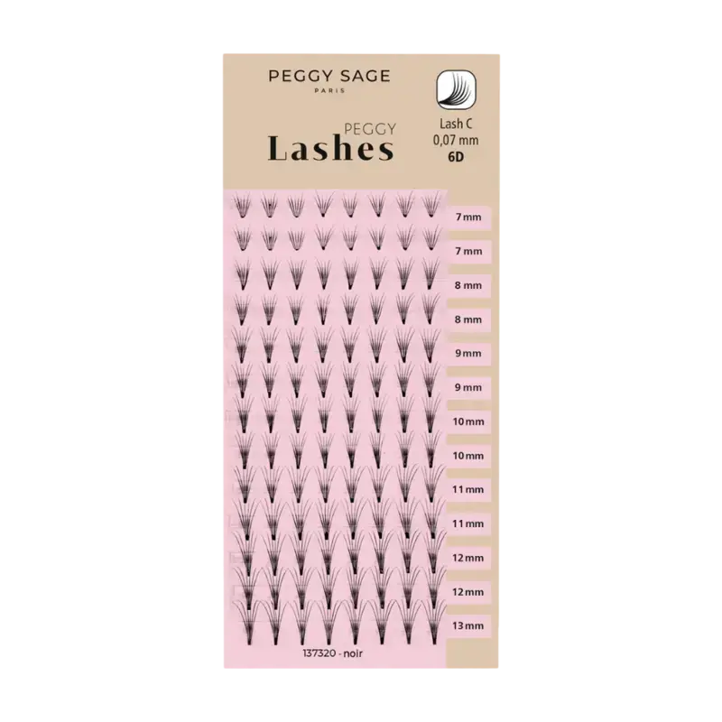 Peggy Sage Russian Volume Eyelash Extensions - Lash C - 0,07mm 6D 7 - 13mm Letzte Chance