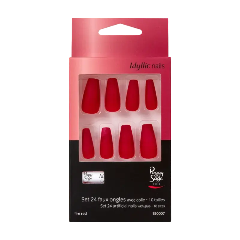Peggy Sage Idyllic Nails Artificial Nails 24pcs Fire Red Online Kaufen