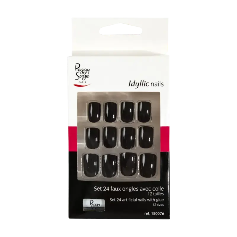 Nur Heute Peggy Sage Idyllic Nails Artificial Nails 24pcs Black