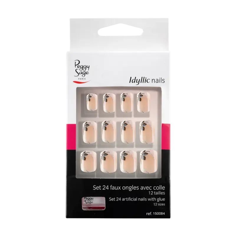 Peggy Sage Idyllic Nails Artificial Nails 24pcs Shiny Flowers Meistverkauft