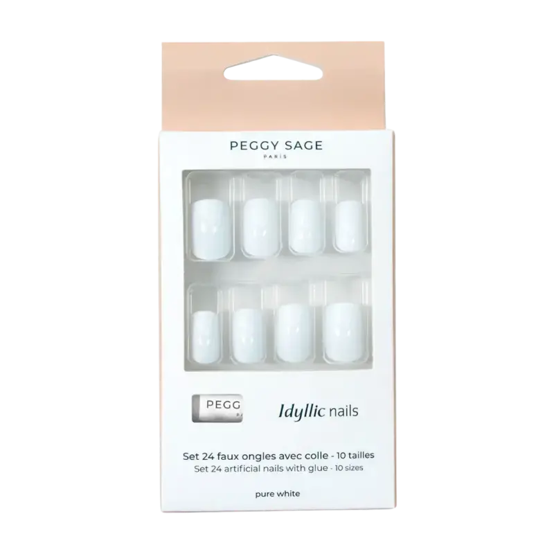 Peggy Sage Idyllic Nails Artificial Nails 24pcs Pure White Ausverkauf